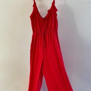 Divided Red Jumpsuit - Size 0